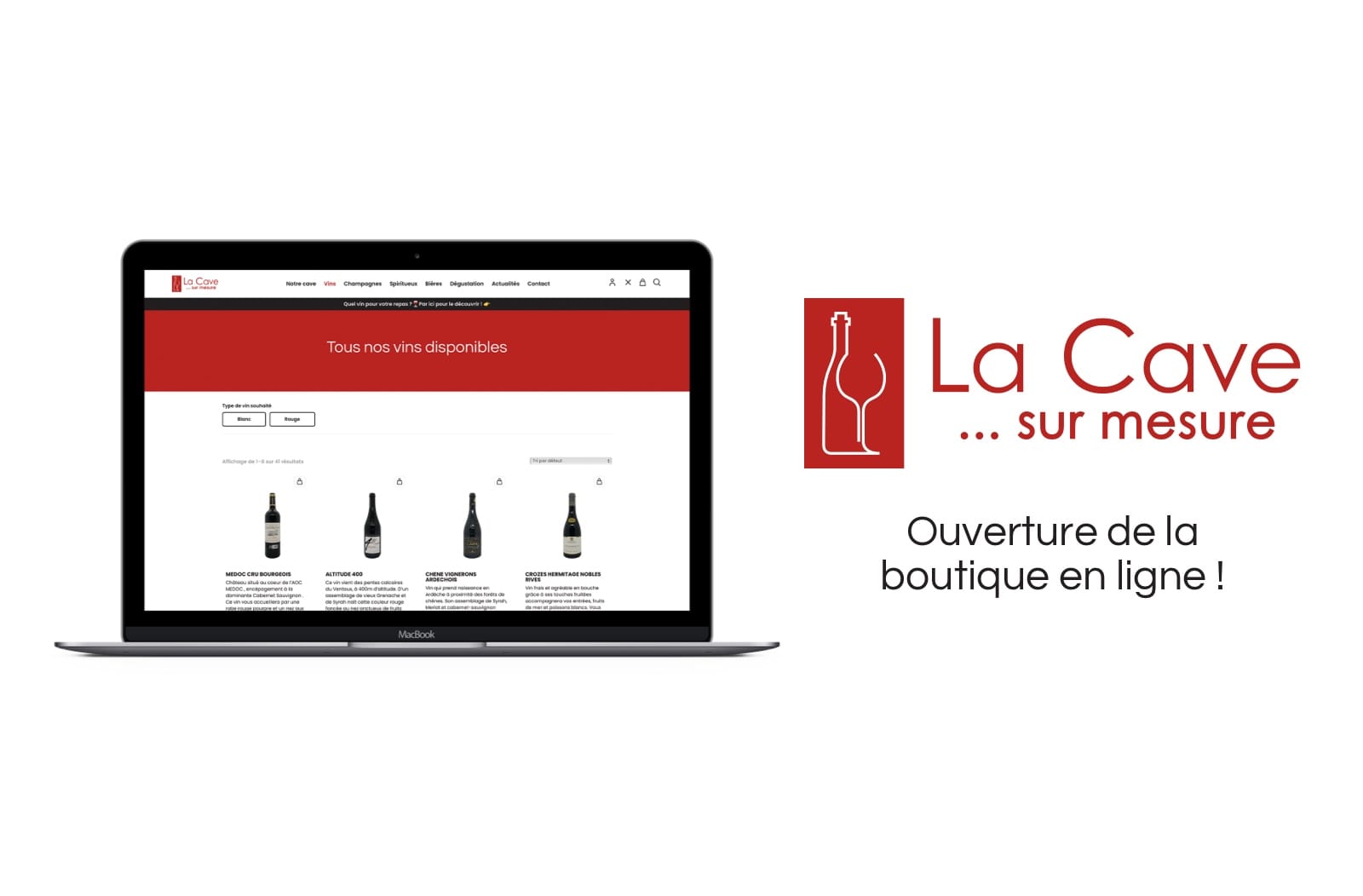 Ouverture du site e-commerce La Cave sur mesure